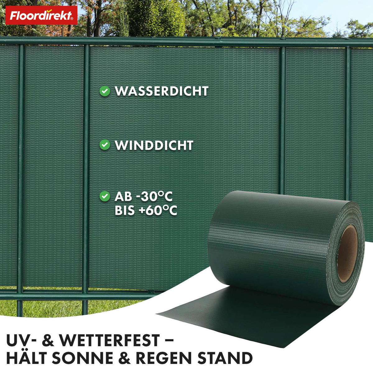 SICHTSCHUTZ - Grün, Basics, Kunststoff (19/3500cm) - Floordirekt
