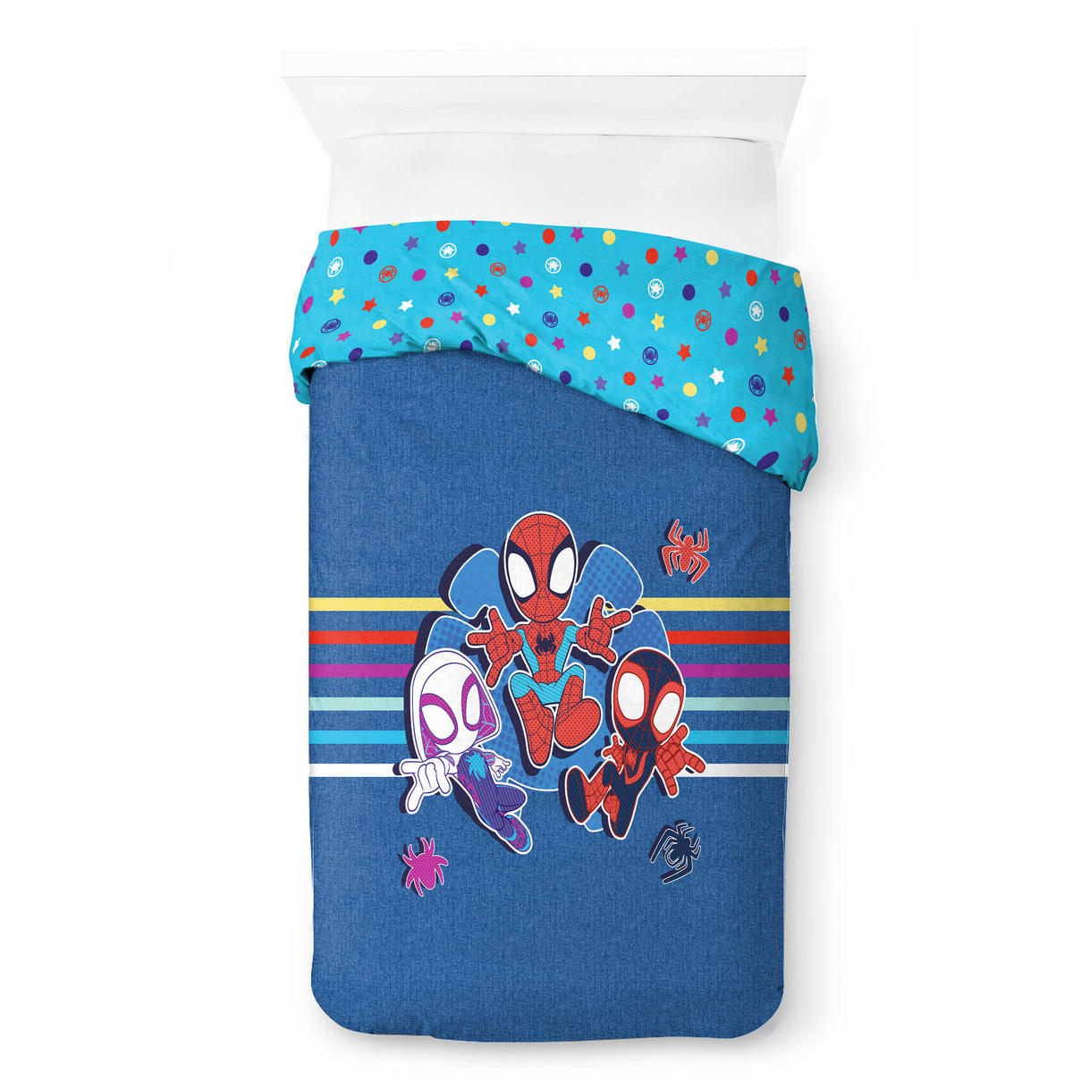 KINDERBETTWÄSCHE Marvel Spidey & His Amazing Friends Primary 135/200 cm  - Blau, Basics, Textil (135/200cm)