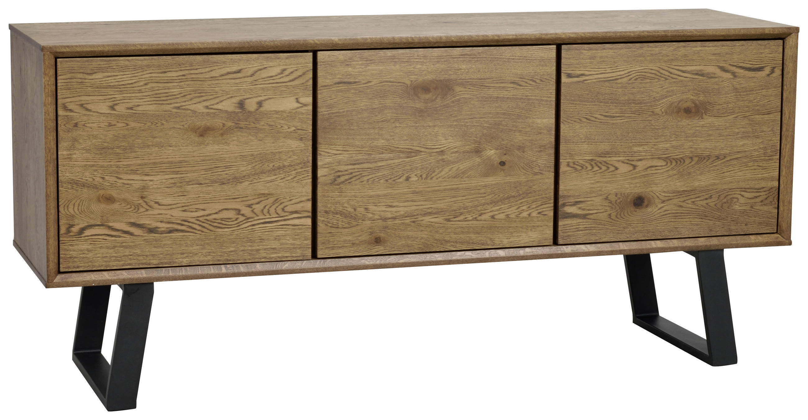 SIDEBOARD 160/73/45 cm  - brun/svart, Design, metall/trä (160/73/45cm) - Rowico
