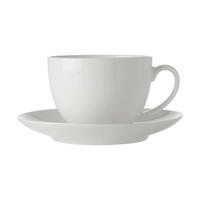 ŠÁLKA S TANIERIKOM    - biela, Basics, keramika (280ml) - Maxwell & Williams