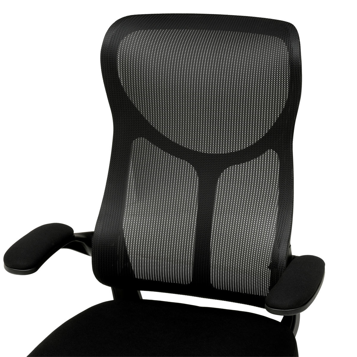 DREHSTUHL  in Netzbespannung Schwarz  - Schwarz, MODERN, Holz/Kunststoff (65/108/116/66cm) - MID.YOU