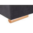 SCHLAFSOFA Flachgewebe Anthrazit Rückenkissen, Bettkasten, Schlaffunktion, Rücken echt, Armteilverstellung  - Anthrazit/Buchefarben, Design, Holz/Textil (200/75/92cm) - Carryhome