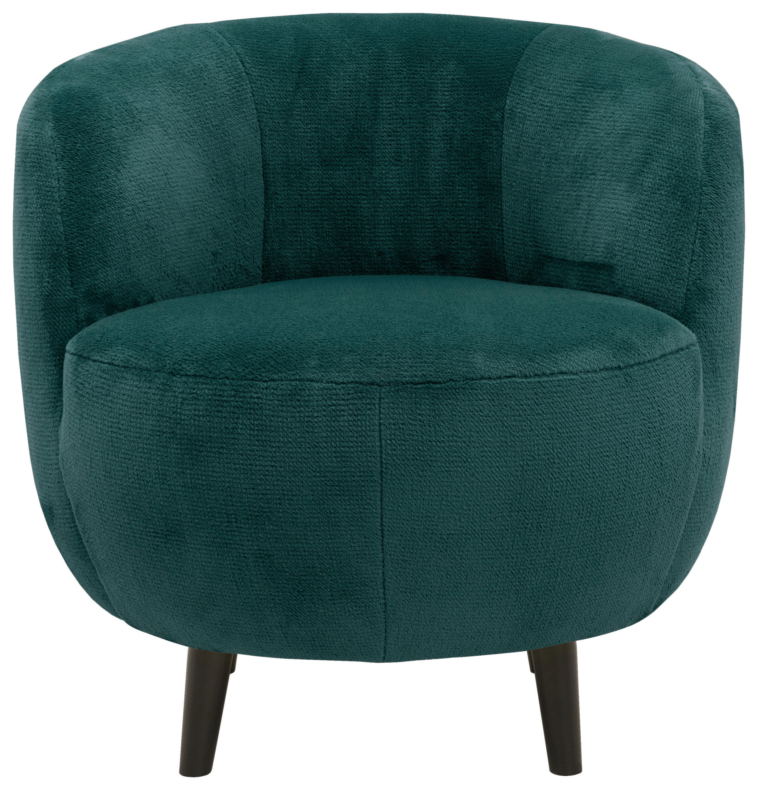 SESSEL Webstoff Petrol    - Petrol/Schwarz, Design, Holz/Textil (72/72/76cm) - LOOKS by W.Joop