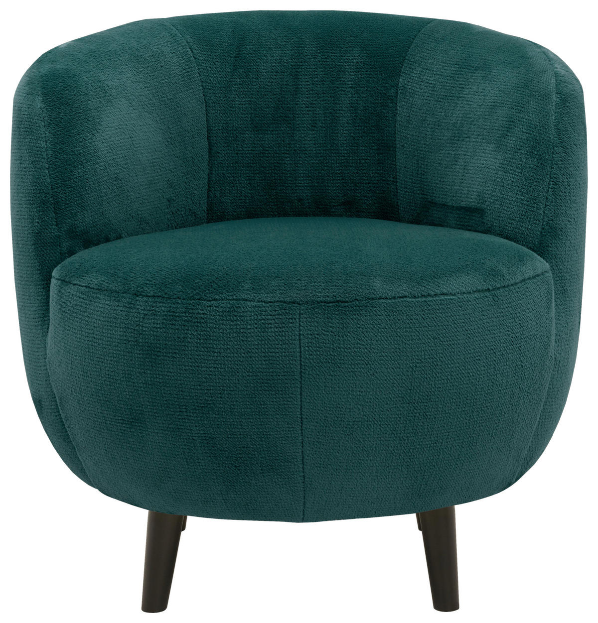 SESSEL Webstoff Petrol    - Petrol/Schwarz, Design, Holz/Textil (72/72/76cm) - LOOKS by W.Joop