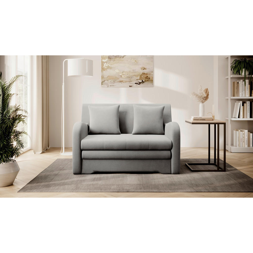 MID.YOU ROZKLADACIA POHOVKA, textil, svetlosivá