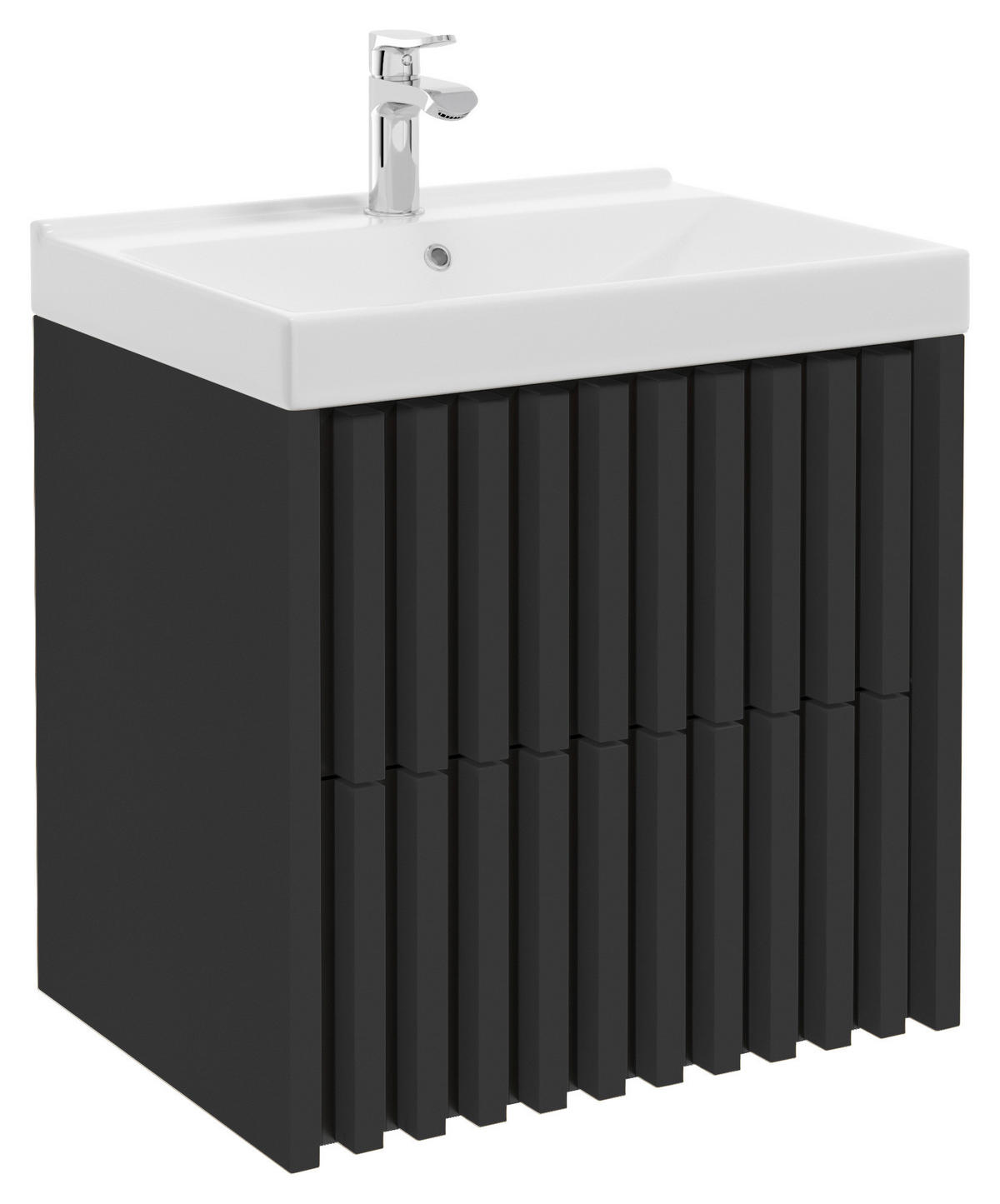 WASCHTISCHKOMBI 61 cm  - Schwarz/Weiß, MODERN, Keramik/Holzwerkstoff (61cm) - MID.YOU