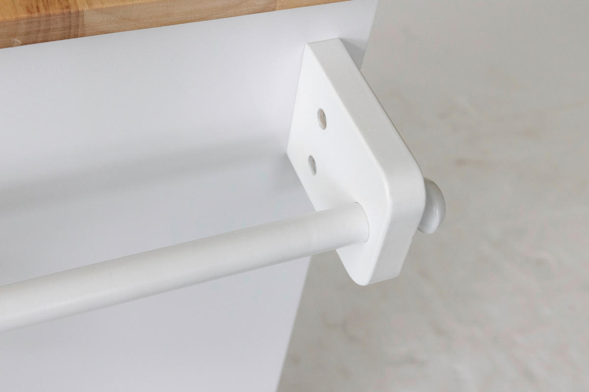 SERVIERWAGEN in Weiß  - Silberfarben/Schwarz, Basics, Holz/Holzwerkstoff (68/89/40cm) - MID.YOU