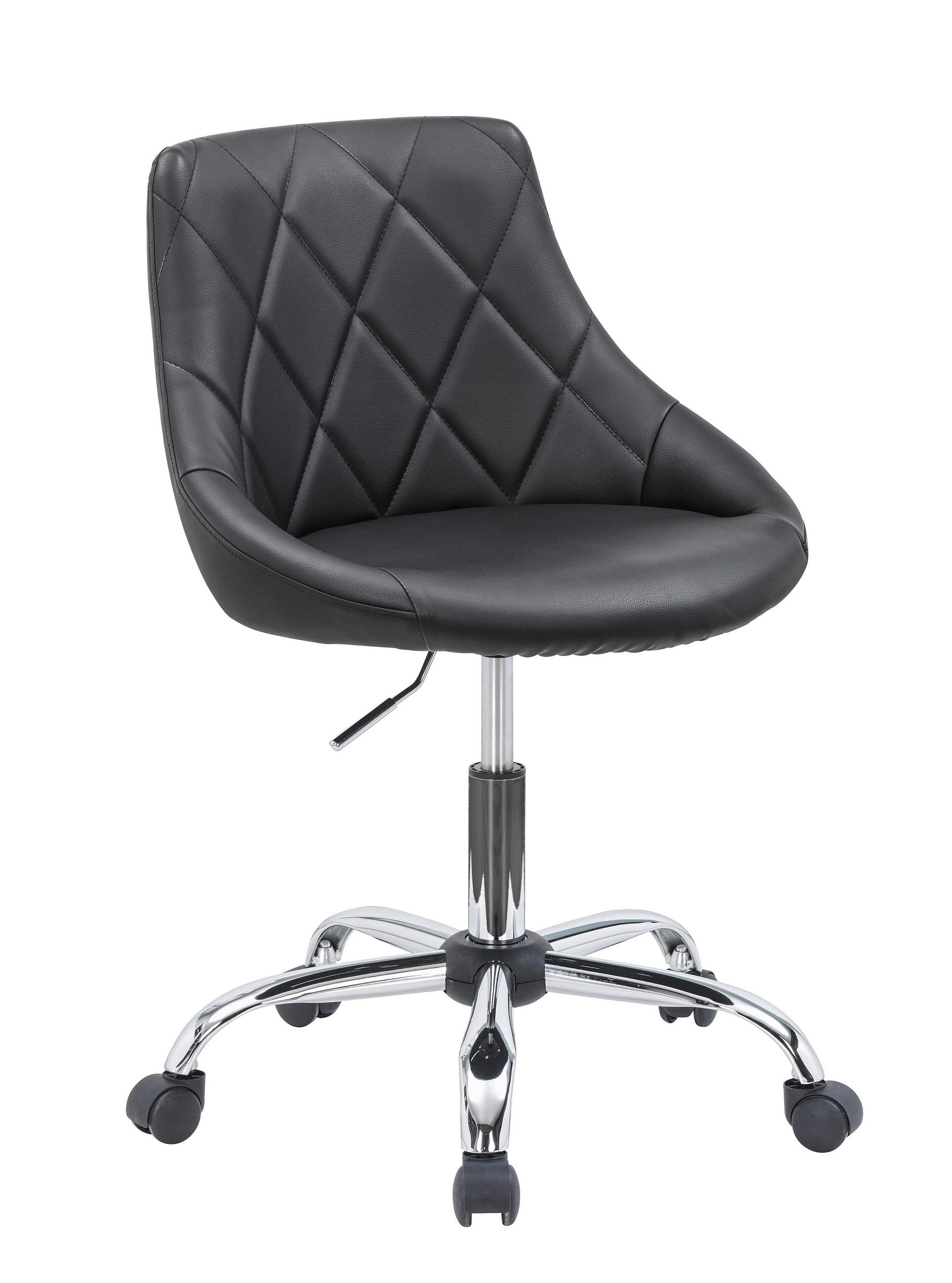 RADNA STOLICA ZA MLADE  crna, boja hroma   - boja hroma/srebrna, Konvencionalno, metal/tekstil (55/78-90/56cm) - Carryhome
