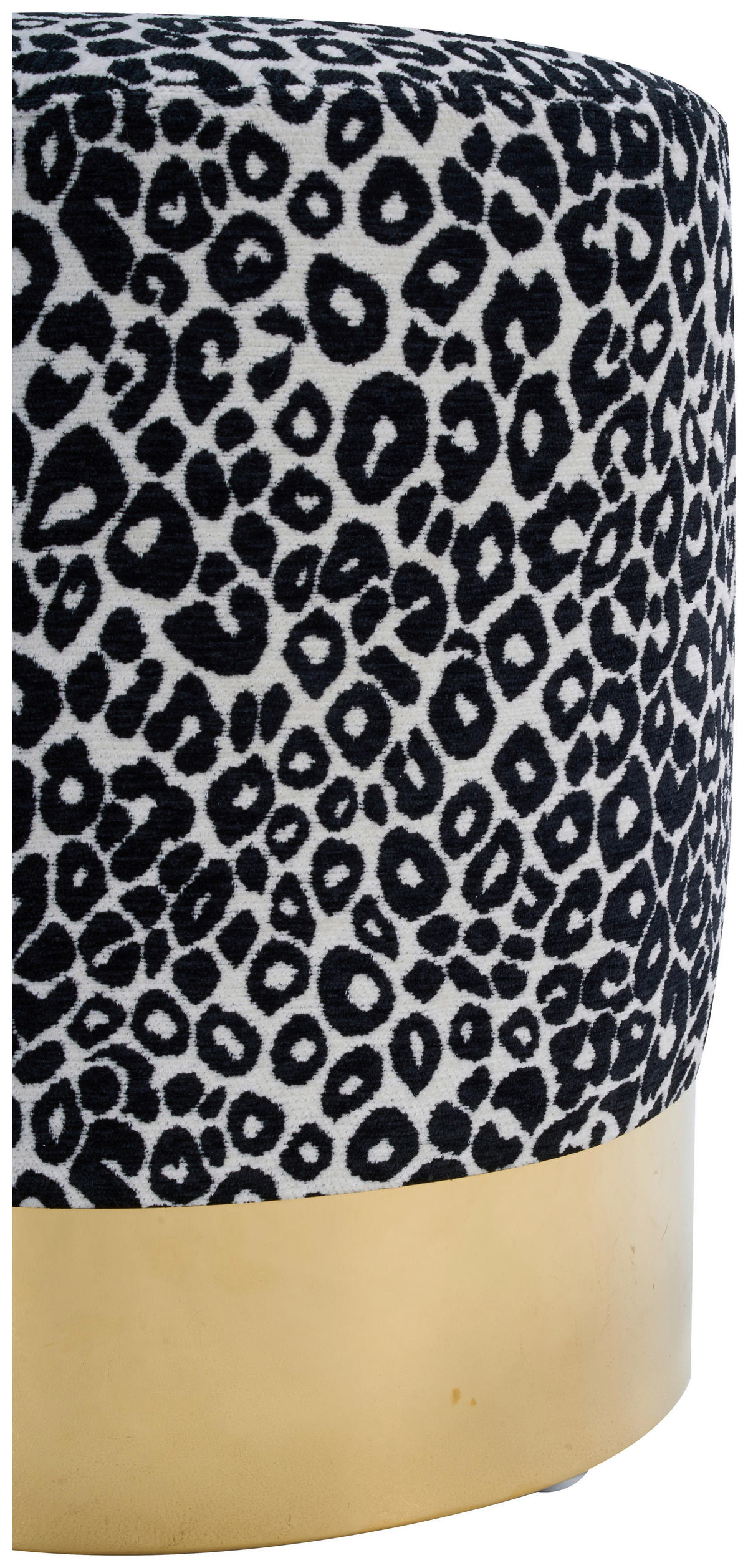 PALL i trä, metall, textil svart, vit, guldfärgad  - vit/svart, Klassisk, metall/trä (35/42/35cm) - Xora