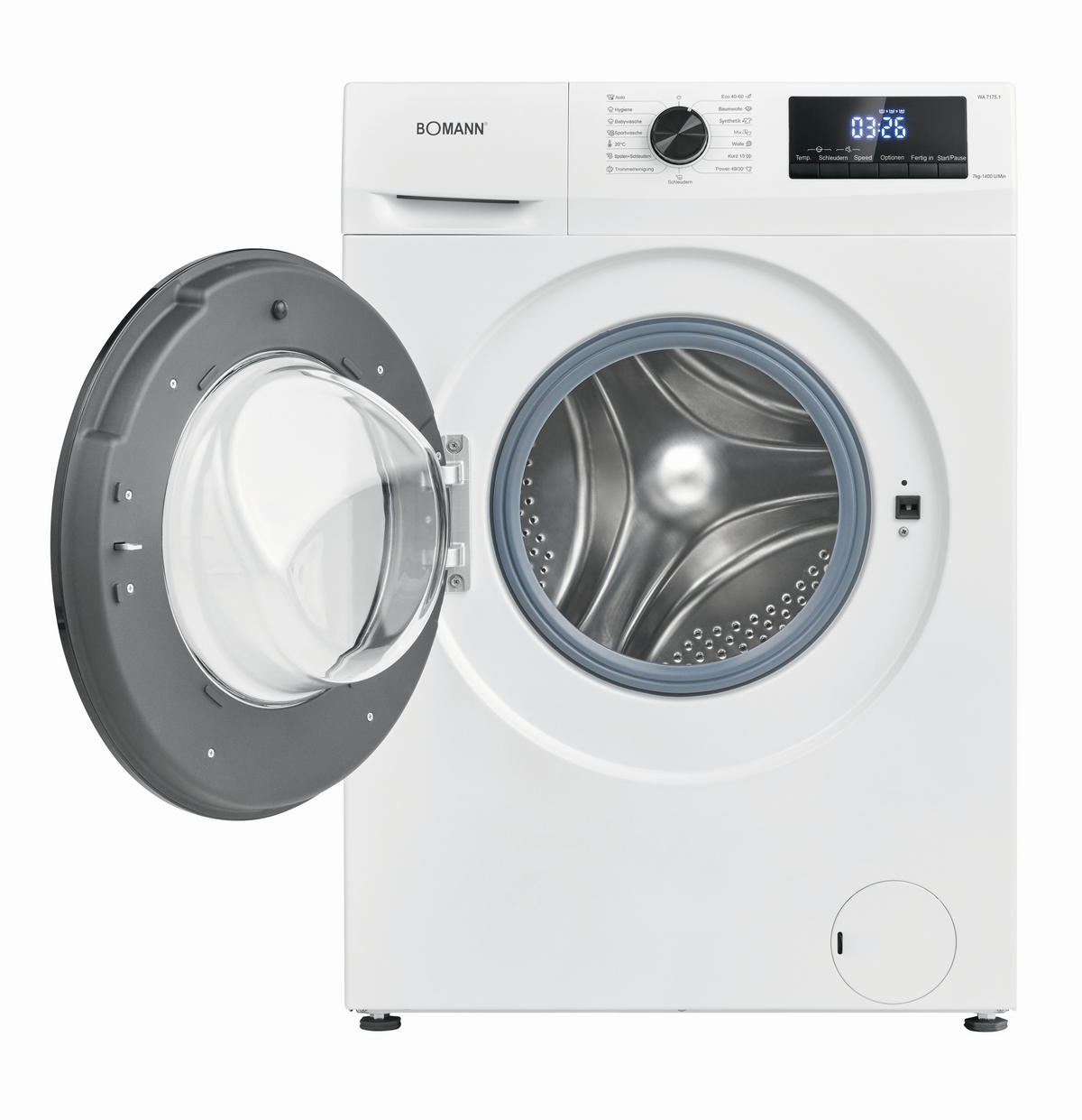 WASCHMASCHINE WA 7175.1  - Weiß, Trend, Metall (60,0/85,0/47,0cm) - Bomann