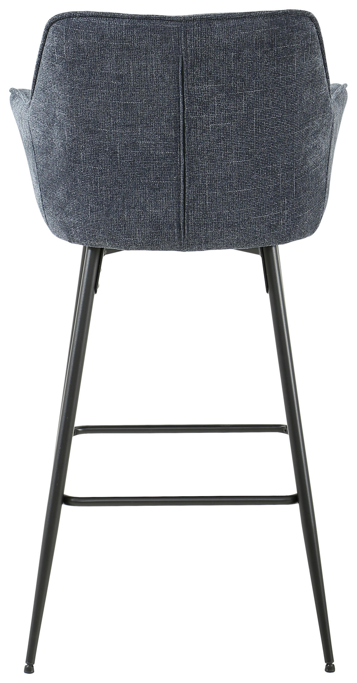 BARHOCKER Leinenoptik Schwarz, Grau Eisen Pappel Sperrholz  - Schwarz/Grau, KONVENTIONELL, Holz/Textil (57/105/57cm) - MID.YOU