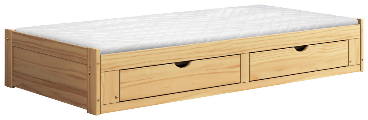 Pat Extensibil, 90/200 cm, culoare natur - culoare natur, Modern, plastic/lemn (90/200cm) - MID.YOU