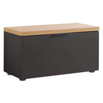 GARDEROBENBANK  in 80/42/38 cm  - Eichefarben/Anthrazit Hochglanz, Design, Kunststoff/Metall (80/42/38cm) - Xora