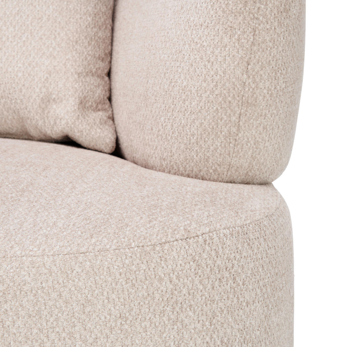 ECKSOFA Beige Chenille  - Dunkelgrün/Beige, MODERN, Kunststoff/Textil (166/235cm) - Hom`in