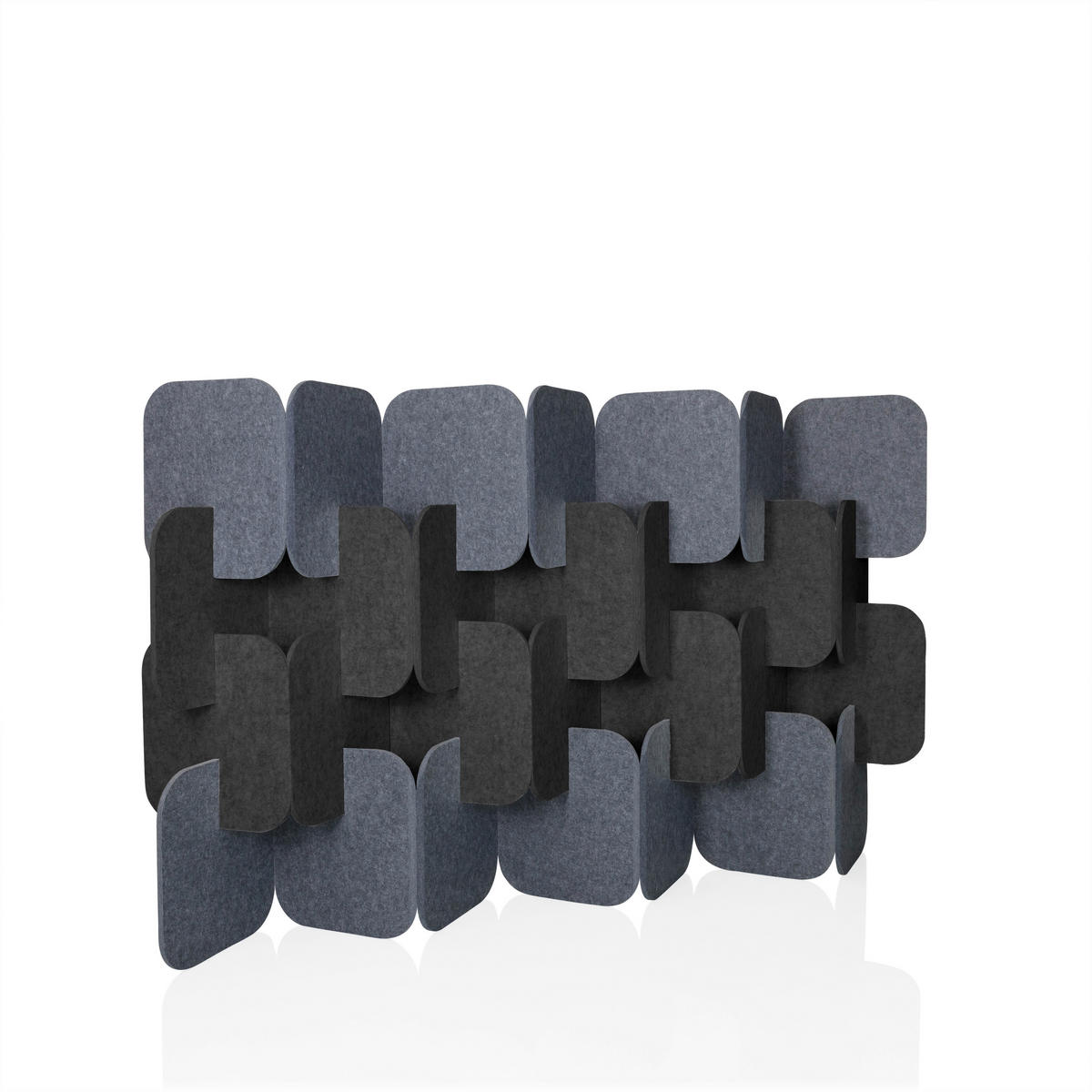 TRENNWAND Textil Grau, Dunkelgrau  - Dunkelgrau/Grau, Basics, Textil (174/114/25cm) - MID.YOU