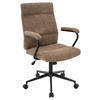 DREHSTUHL Webstoff Schwarz, Hellbraun  - Hellbraun/Schwarz, MODERN, Kunststoff/Textil (60/99-109/64cm) - MID.YOU