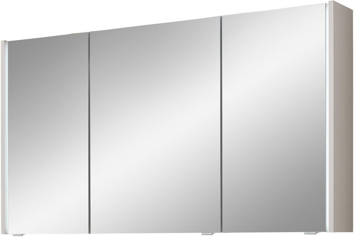 OMARA Z OGLEDALOM 125,5/70,3/17,6 cm  - srebrne barve/kašmir, Design, kovina/steklo (125,5/70,3/17,6cm) - Sadena