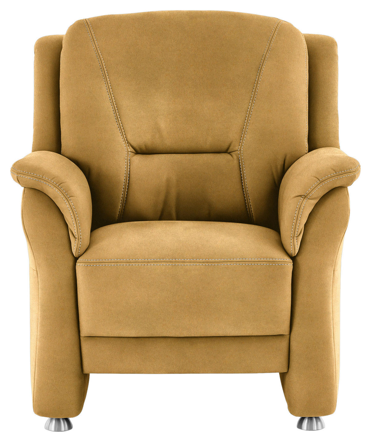 SESSEL in Mikrofaser Gelb  - Gelb/Beige, Konventionell, Textil/Metall (90/100/89cm) - Beldomo Comfort