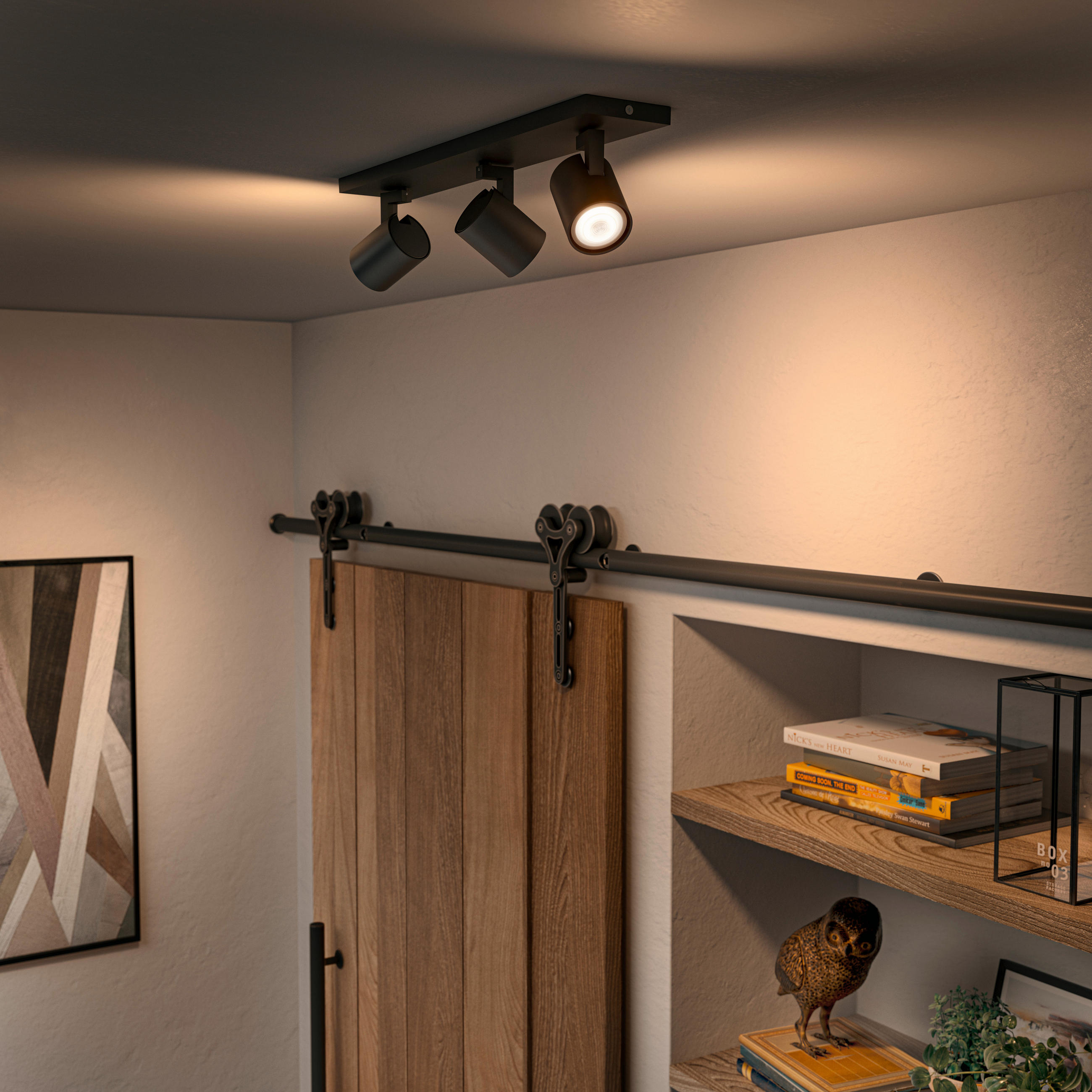 LED-DECKENLEUCHTE 48/10,9/8,9 cm    - Schwarz, Basics, Metall (48/10,9/8,9cm) - Philips HUE