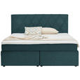 BOXSPRINGBETT 180/200 cm  in Petrol  - Petrol/Schwarz, Design, Kunststoff/Textil (180/200cm) - Xora