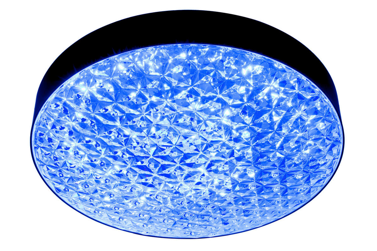 STROPNÍ LED SVÍTIDLO, 50/12 cm  - černá/čiré, Trend, plast (50/12cm) - Novel