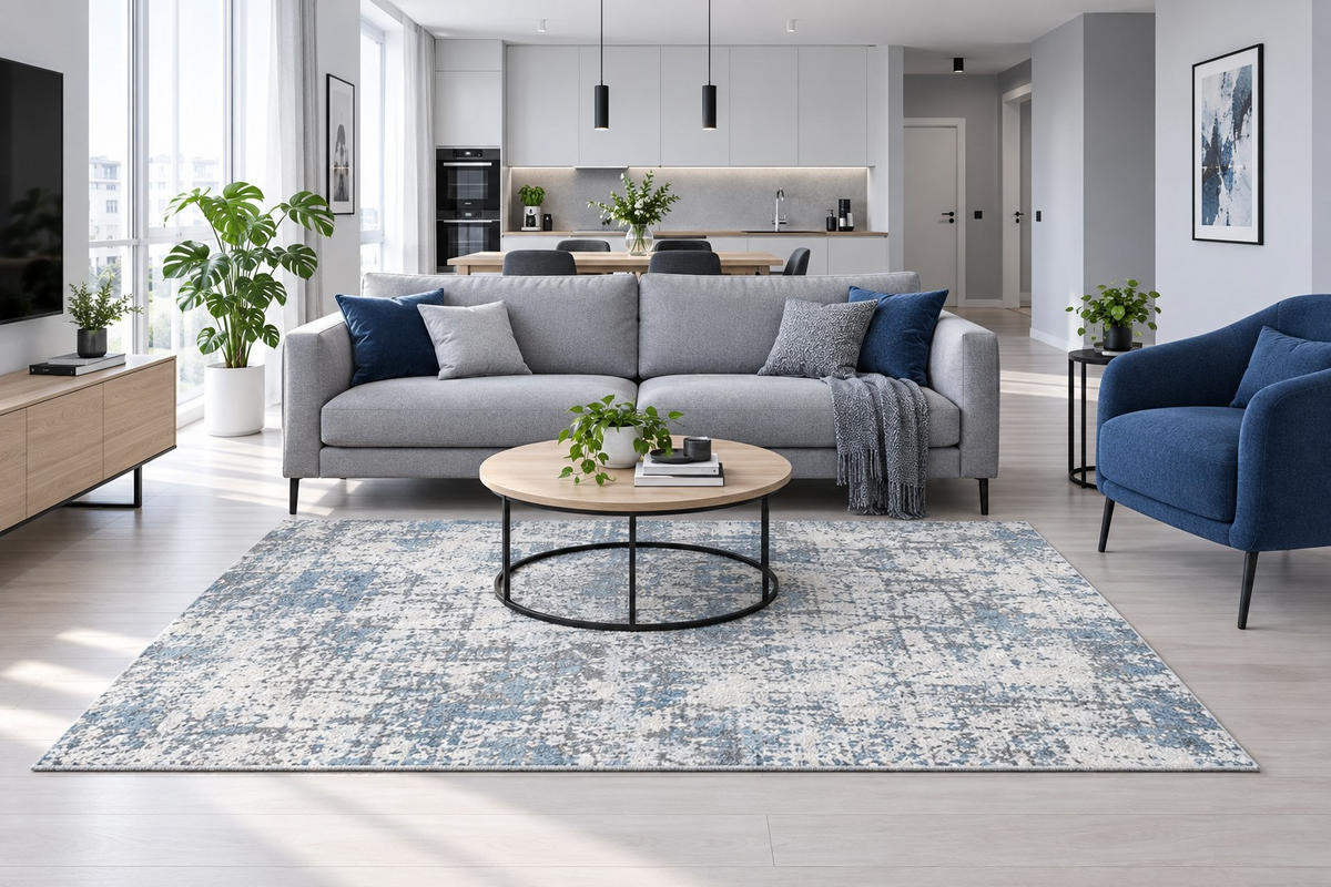 TKANI TEPIH 200/290 cm   plava  Paris  - plava, Trend, tekstil/plastika (200/290cm) - Pierre Cardin