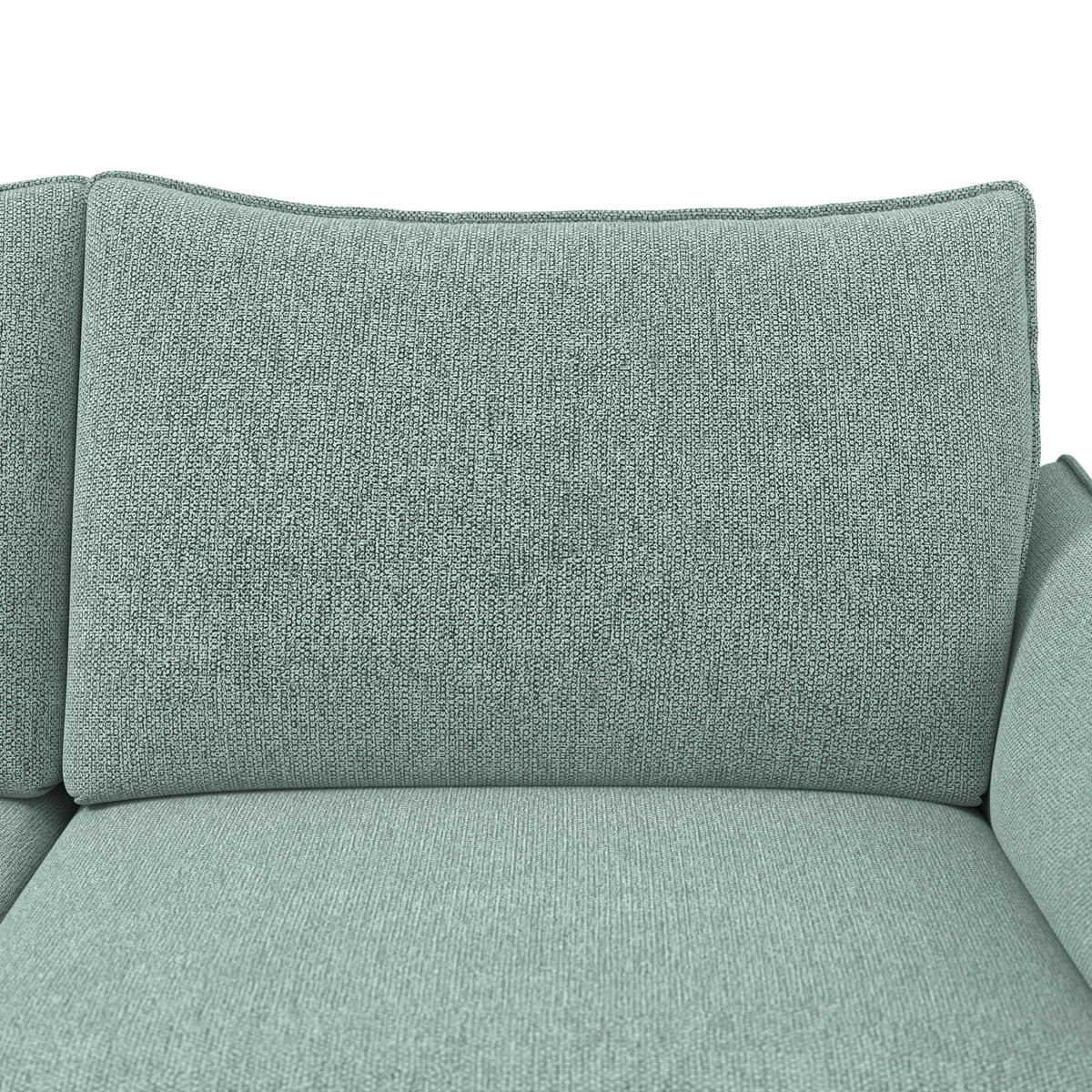 3-SITZER-SOFA Chenille Hellblau  - Schwarz/Hellblau, Konventionell, Textil/Metall (184/90/92cm) - Elegando