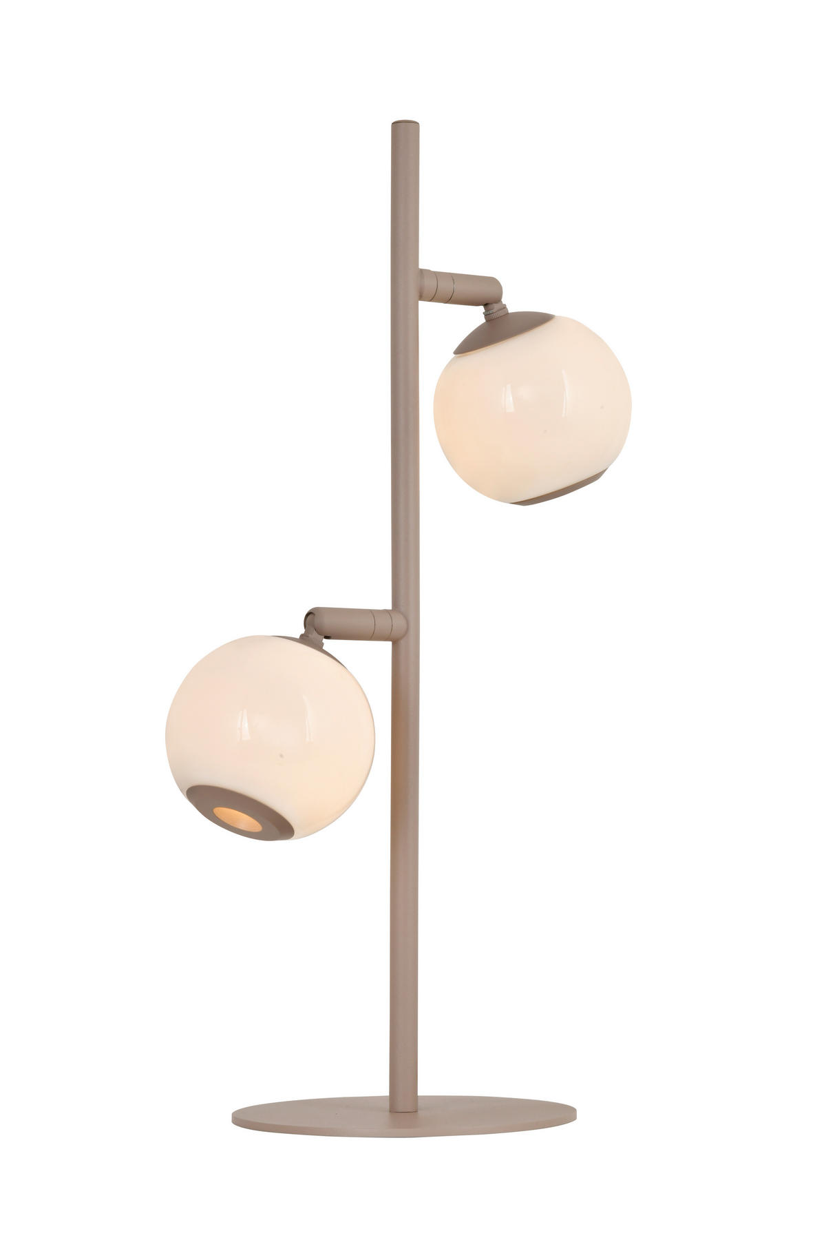 LED-TISCHLEUCHTE Luberon 32,5/49,5/19 cm  - Sandfarben/Schwarzchrom, Design, Glas/Kunststoff (32,5/49,5/19cm)