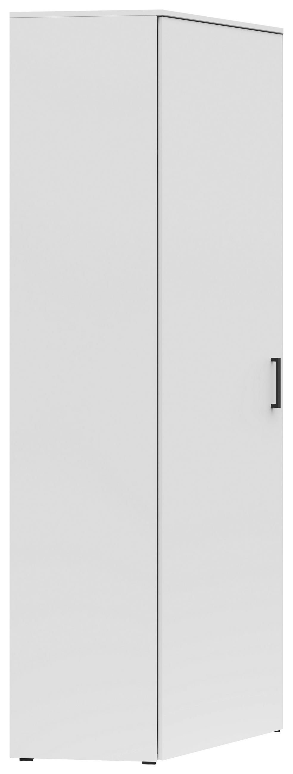 ECKSCHRANK in  - Weiss/Schwarz, Modern, Holzwerkstoff/Kunststoff (71,5/195/71,5cm) - Carryhome