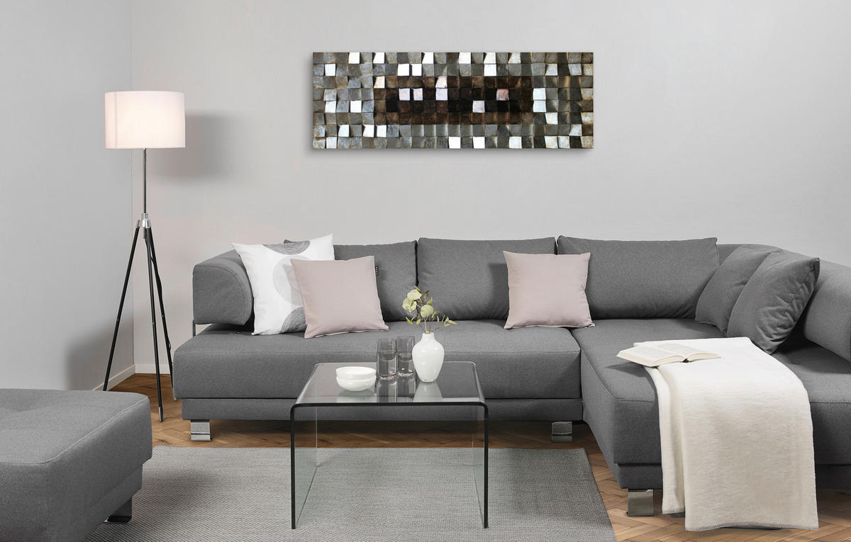 OBJEKTBILD Abstraktes 180/55 cm  - Silberfarben/Goldfarben, Design, Holz/Kunststoff (180/55cm) - Monee