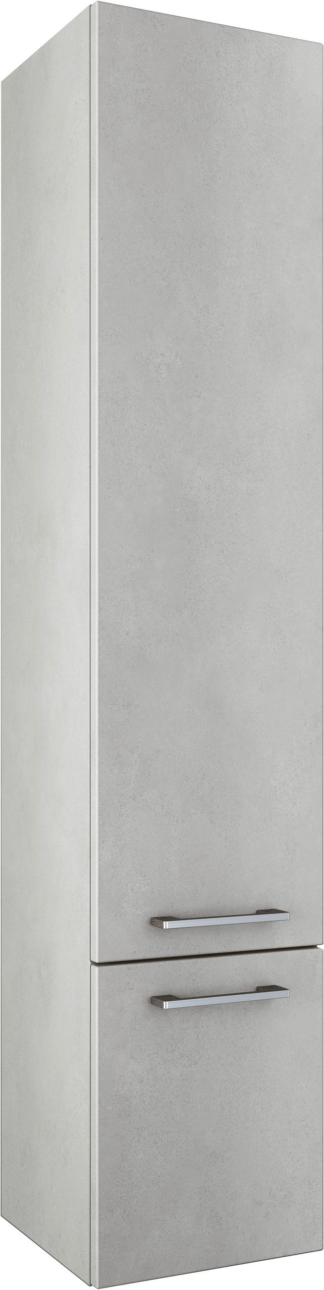 HOCHSCHRANK 35/168/35 cm  - Sandfarben/Chromfarben, Basics, Glas/Holzwerkstoff (35/168/35cm)