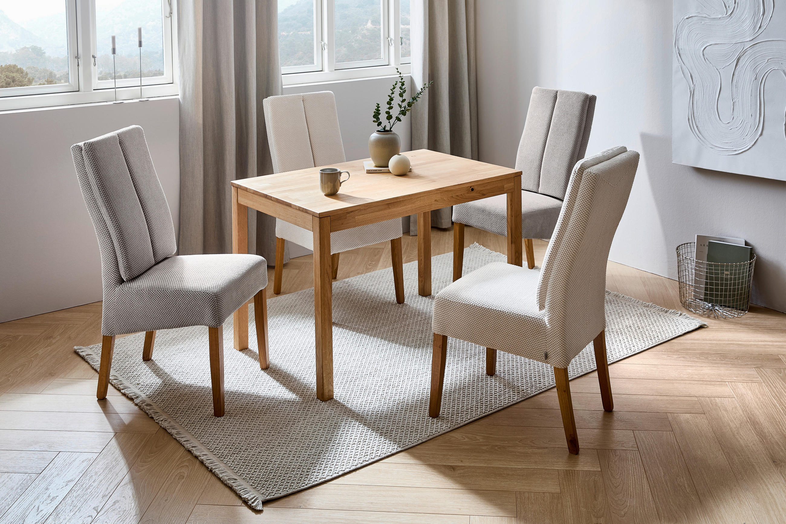 ESSTISCH in Holz 110-160/70/75 cm - Wildeiche, Natur, Holz (110-160/70/75cm) - Linea Natura