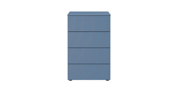KOMMODE 50/79/41 cm  - Blau/Schwarz, Design, Holzwerkstoff/Kunststoff (50/79/41cm) - Xora