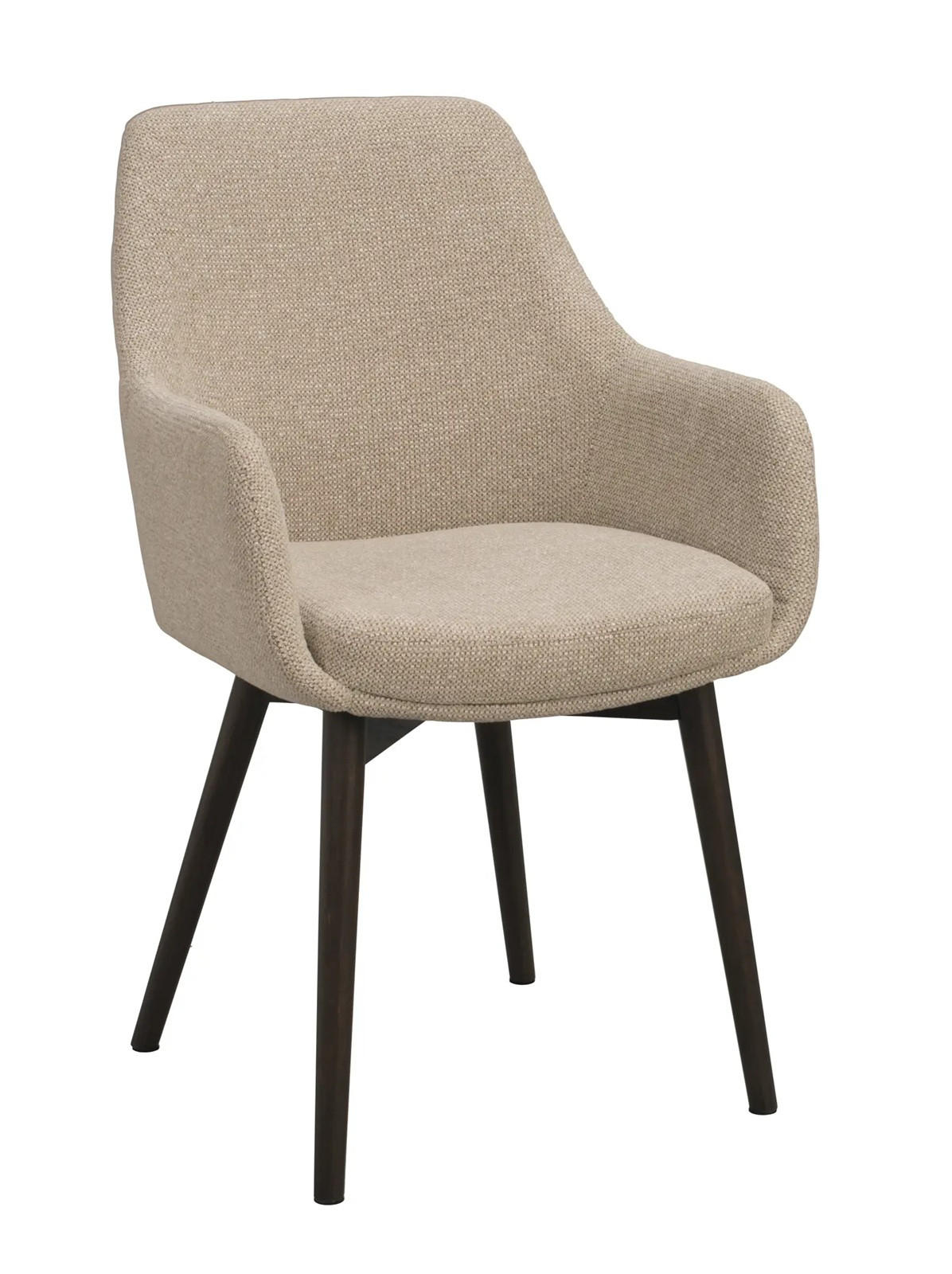 STOL MED ARMSTÖD     - beige/brun, Klassisk, metall/trä (55/88/61cm) - Rowico