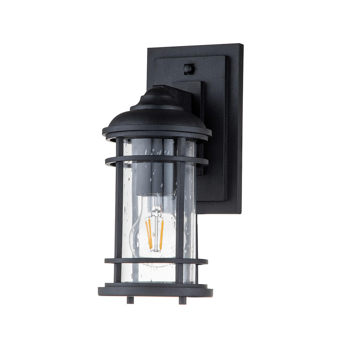AUSSENWANDLEUCHTE - Schwarz, Konventionell, Glas/Metall (11,7/15,9/29,2cm) - Elstead Lighting