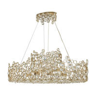 KRONLEUCHTER 101.6/61/41 cm    - Silberfarben, Konventionell, Glas/Metall (101.6/61/41cm) - Elstead Lighting