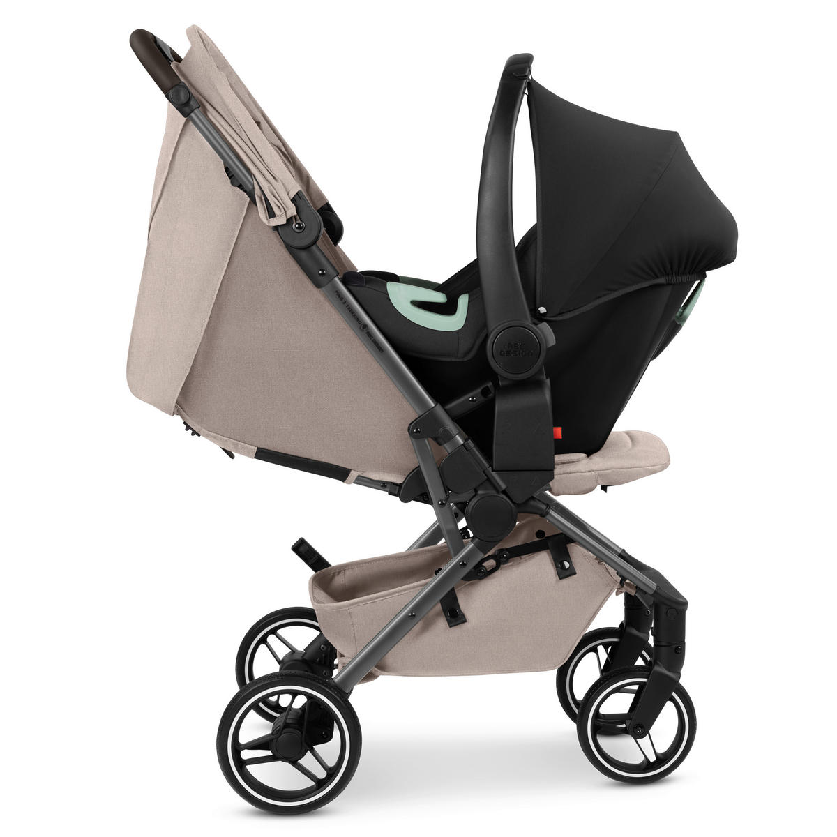 BUGGY Ping 3 Trekking 3in1  - Beigebraun, Basics, Textil (50.5/106,5/81cm) - ABC Design