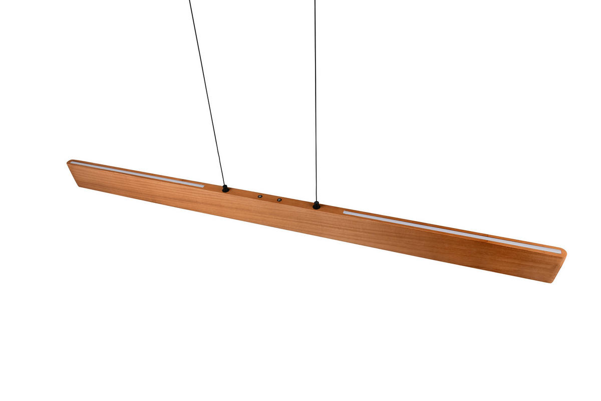 LED-HÄNGELEUCHTE EDGEWOOD 150,00/60-150/9 cm   - Schwarz/Naturfarben, Natur, Holz/Metall (150,00/60-150/9cm) - Trio Leuchten
