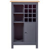 WEINSCHRANK 77/124/33 cm  - Anthrazit/Schwarz, Design, Holzwerkstoff/Metall (77/124/33cm) - Livetastic
