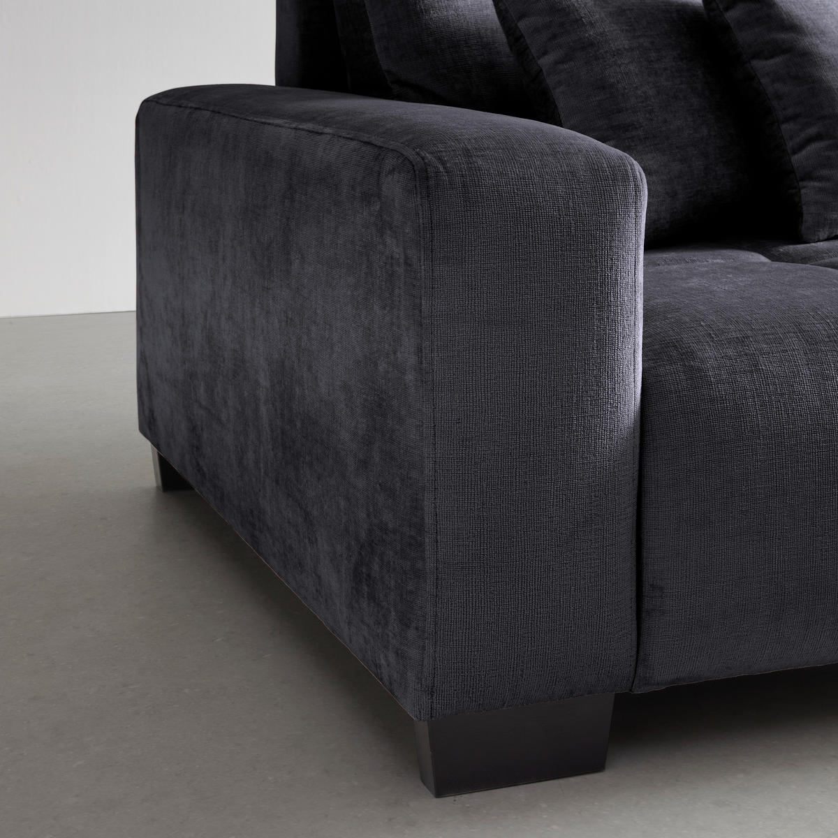 BIG SOFFA i svart  - svart, Modern, trä (246/93/124cm) - MID.YOU