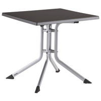 GARTENKLAPPTISCH 70/70/74 cm Metall, Kunststoff quadratisch  - Anthrazit/Silberfarben, Basics, Kunststoff/Metall (70/70/74cm) - Kettler