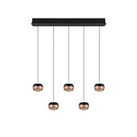 Lustră 100/10,5/200 cm  - negru, Design, metal (100/10,5/200cm)