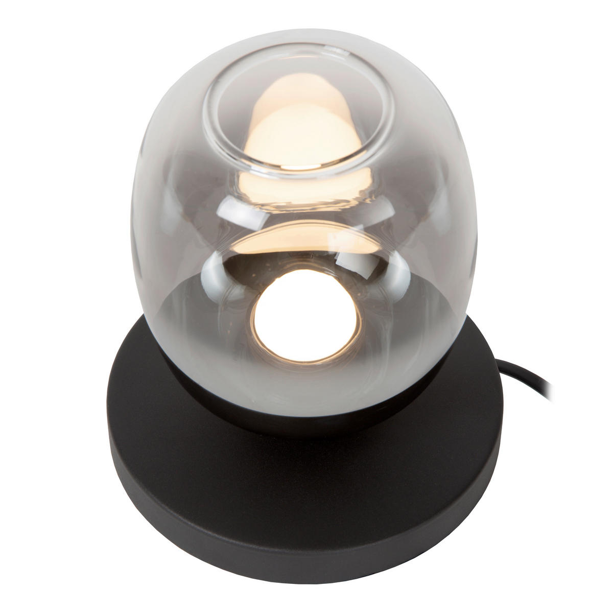 TISCHLEUCHTE TAMINO 15/15/16.5 cm   - Schwarz, Design, Metall (15/15/16.5cm) - Lucide