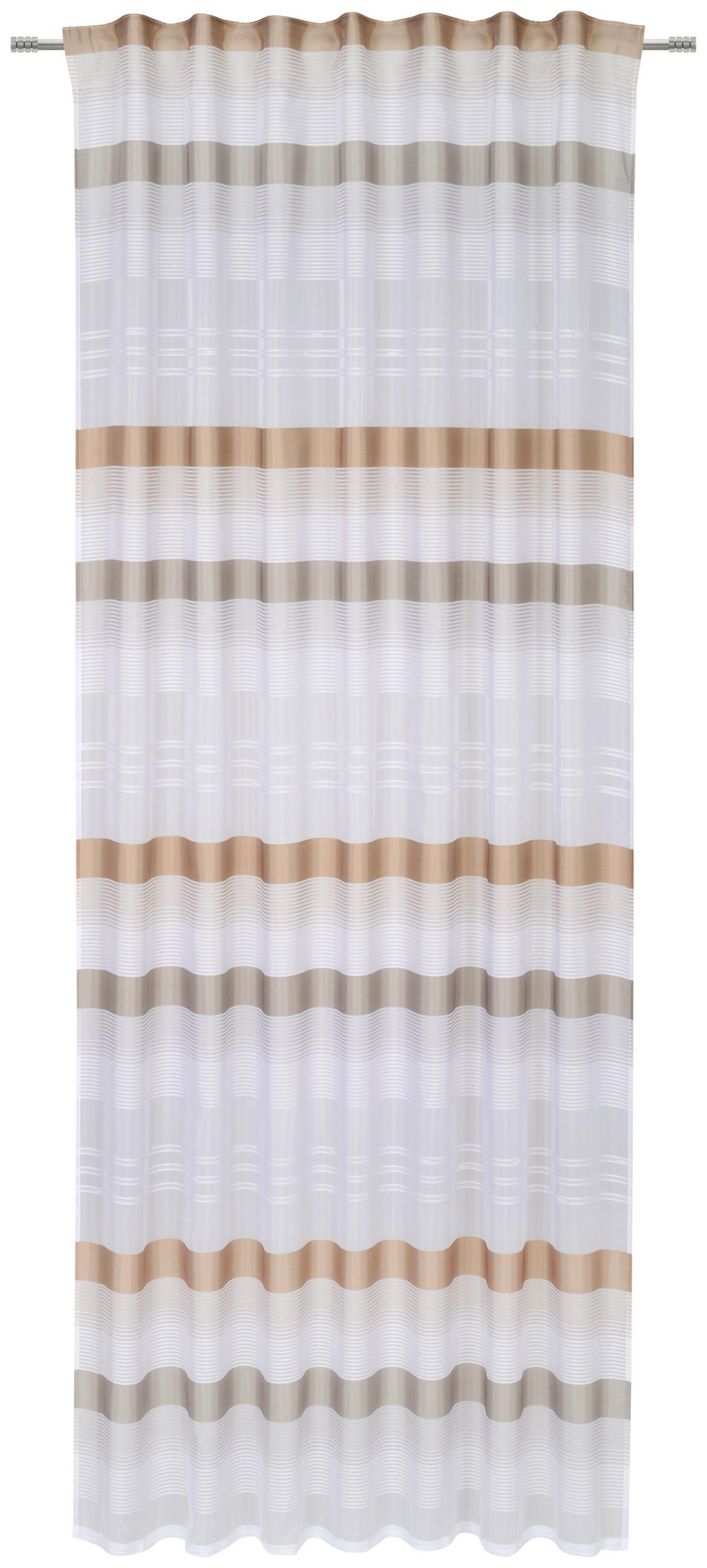 DRAPERIE CONFECțIONATĂ semitransparent  - bej/gri, Konventionell, textil (140/245cm) - Esposa