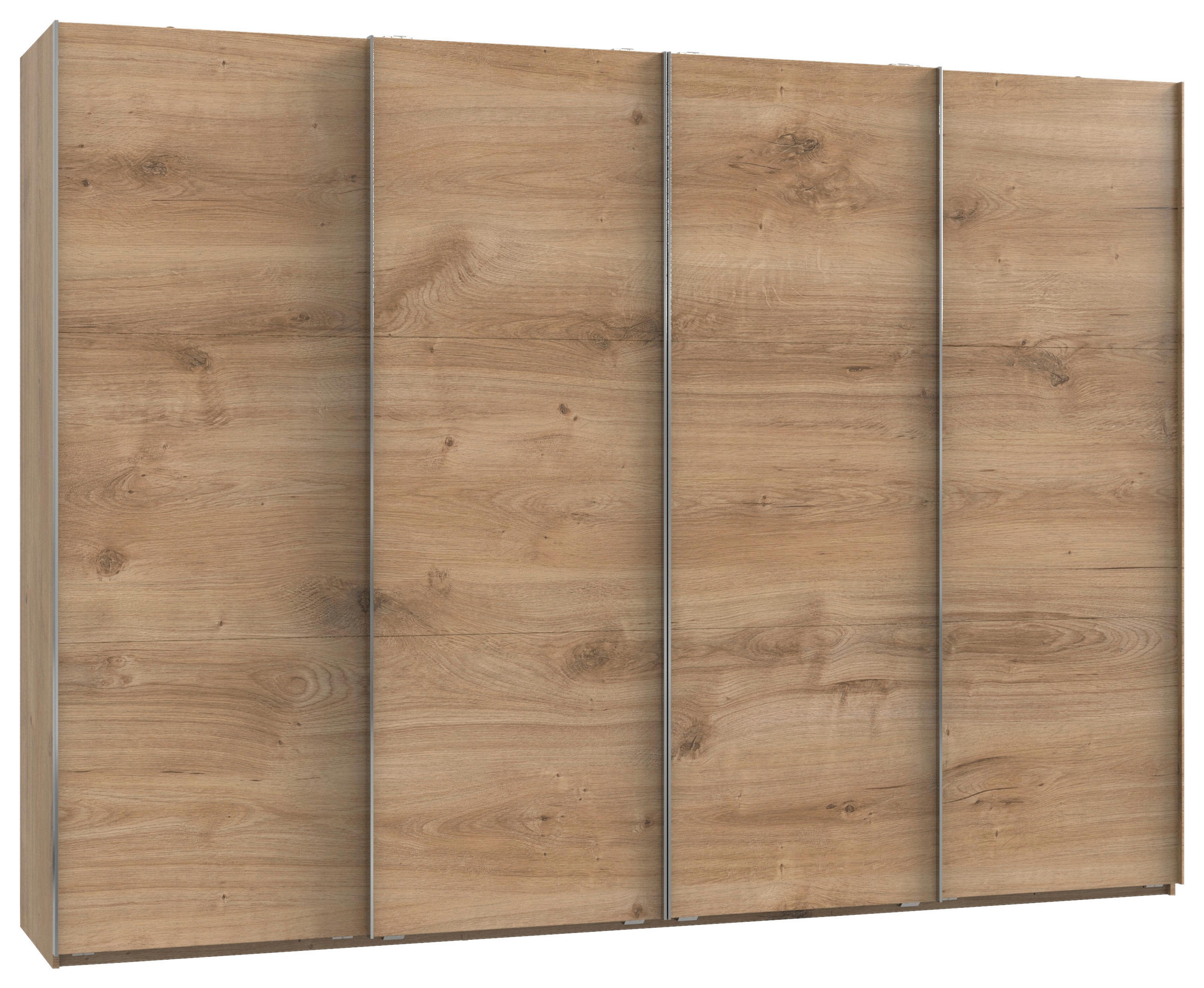 SCHWEBETÜRENSCHRANK in Eichefarben  - Chromfarben/Eichefarben, Modern, Holzwerkstoff (300/216,5/65cm) - MID.YOU