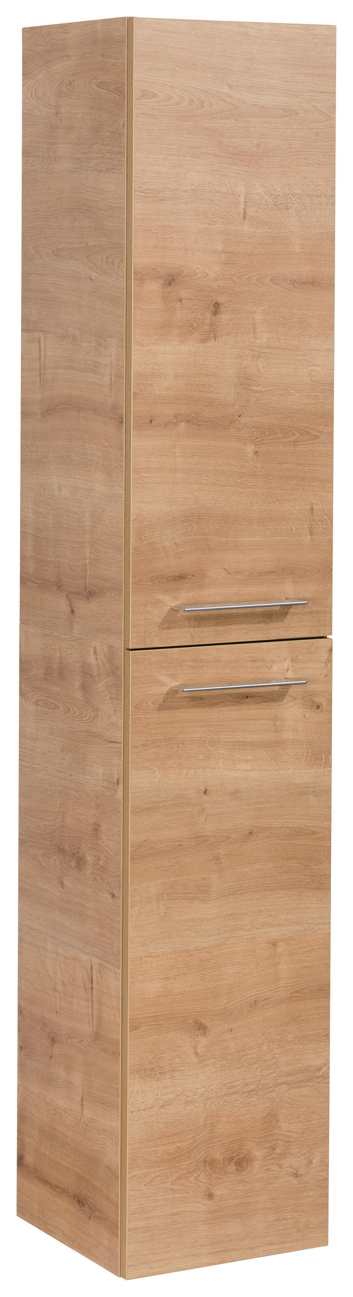 HOCHSCHRANK 30/159/32 cm  - Eichefarben/Silberfarben, MODERN, Glas/Holzwerkstoff (30/159/32cm) - MID.YOU