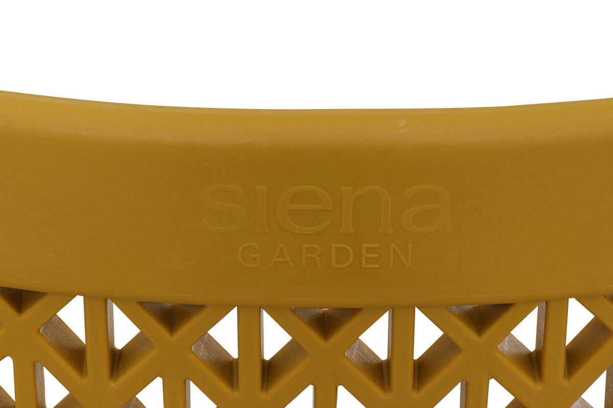GARTENGARNITUR 5-teilig Stahl  - Anthrazit/Senfgelb, Basics, Kunststoff/Metall (70/81/110cm) - Siena Garden