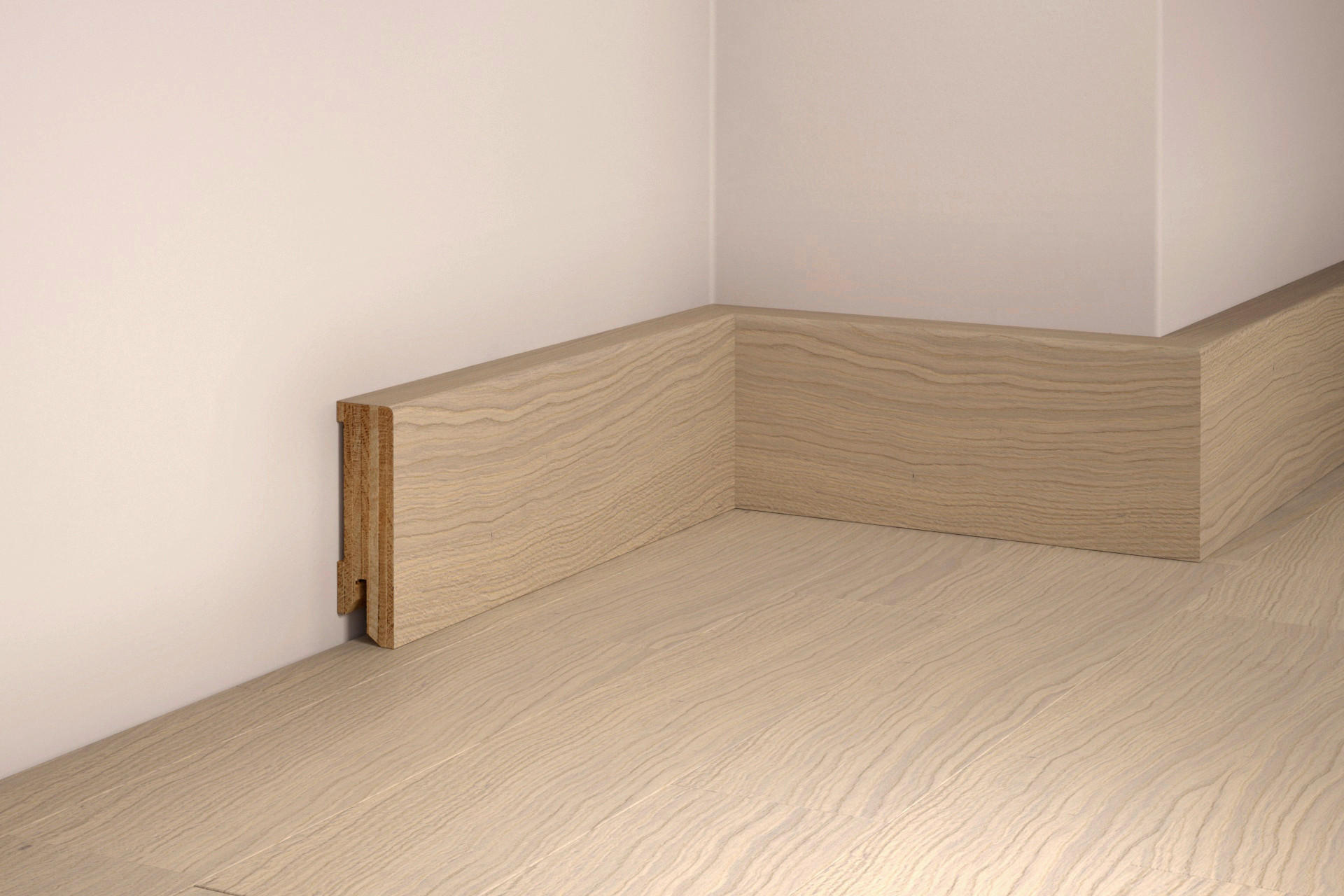 SOCKELLEISTE, Eiche Weiss  - KONVENTIONELL, Holz (220/5/1,7cm) - Tilo