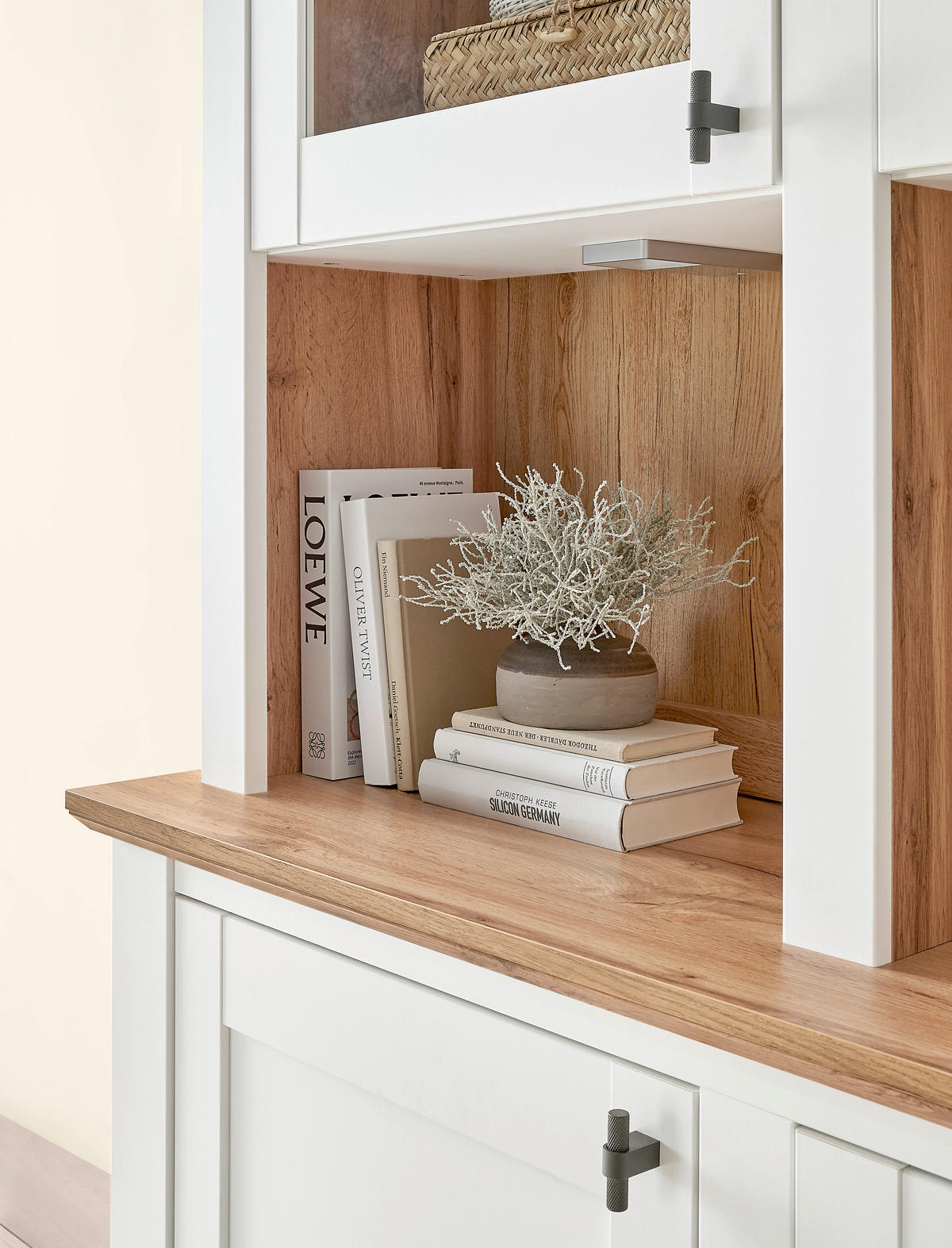 MEHRZWECKSCHRANK 198/206/45 cm  in Eichefarben, Pinienfarben  - Eichefarben/Eiche Wotan, Design, Holzwerkstoff/Metall (198/206/45cm) - MID.YOU