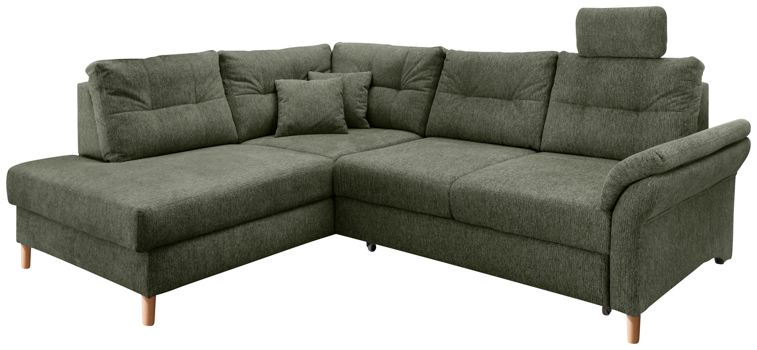 Freisteller von Livetastic ECKSOFA Dunkelgrün Chenille.
